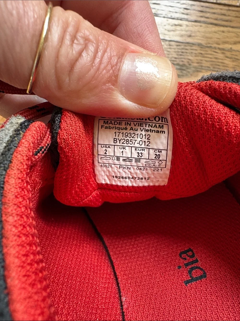 Columbia size 2 Red and Gray hiking boots boys